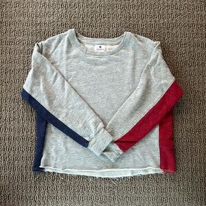 Sundry Women’s Crew Neck Sweater Size 0 Grey USA Cotton